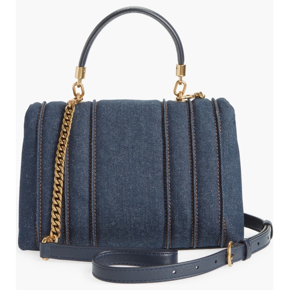 Tory Burch Kira Denim Handbag - Picture 2 of 16